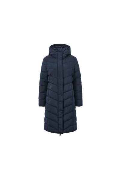 Tchibo Hooded Quilted Coat, Navy Blue