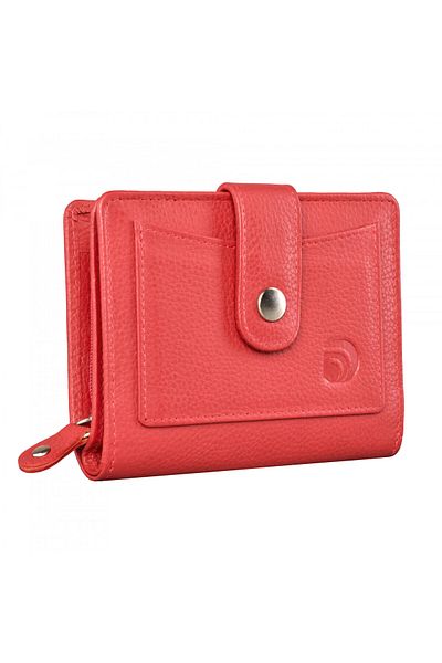 delis Women's Wallet, Nolita Pt1232, Genuine Leather, Red