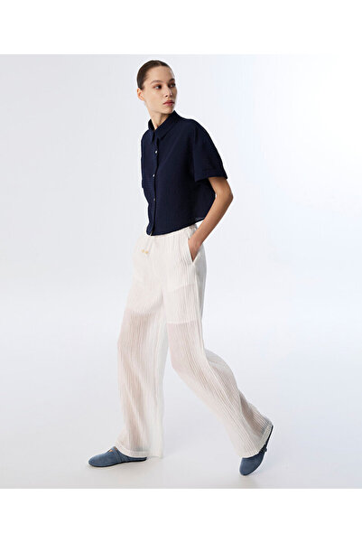 Twist DOKULU WIDE LEG FİT PANTOLON