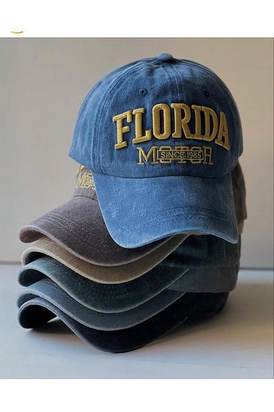 LAGRANZE Vintage Florida Summer Cotton Embroidered Hat