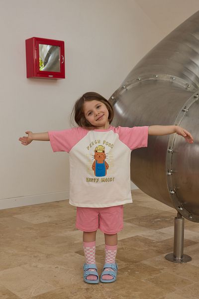 Tics Pink Raglan Sleeve Set