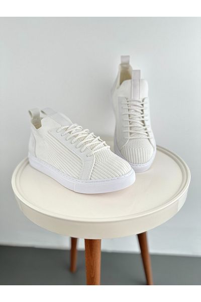 tiggirmoda White Knitwear Casual Men's Shoes