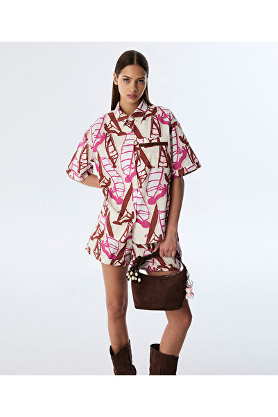 Twist DESENLİ POPLİN GÖMLEK