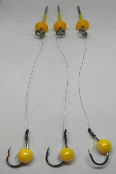 Genel Markalar Küspe Aparatlı Sarı Janjan Boncuklu Sazan Takımı (3 Lü Set)