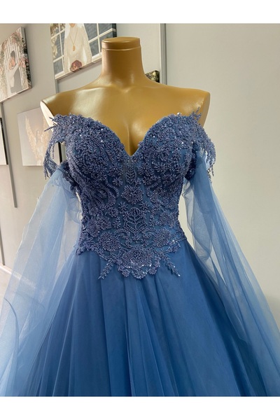 RENGARENG HELEN NİŞANLIK-KINALIK TÜTÜTÜ ETEK BEBE MAVİSİ