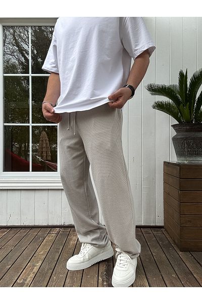 BYBASICMAN Gray Wafle Fabric, Thin Baggy Pants (Kk: 219)