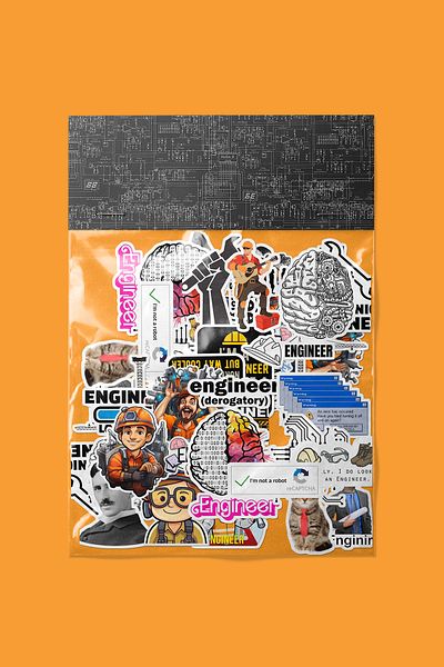 dadi ramba Engineer Sticker Pack - Bullet Journal - Agenda - Planner - Notebook - Laptop Sticker Decal