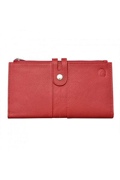 delis Women's Wallet, Milada Pt1226, Genuine Leather, Red