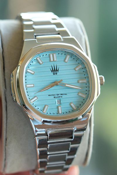 WATCHOFROYAL Novatick Silver Turquoise Wristwatch