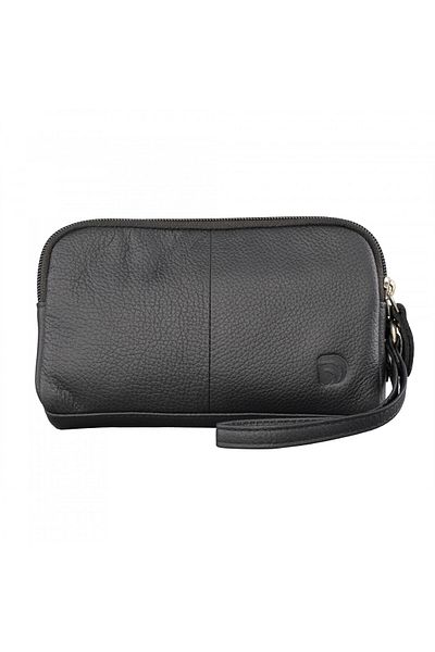 delis Women's Wallet, Naiara Pt1228, Natural Leather, Black