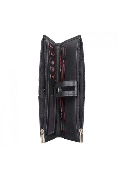 delis Women's Wallet, Milada Pt1225, Genuine Leather, Black