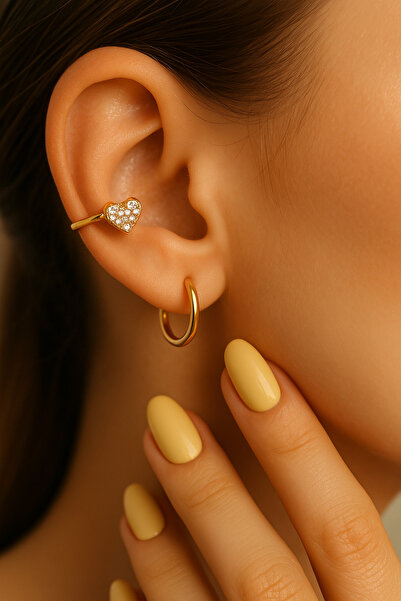 Sacce Scarves&Accessories Kalpli Sıkıştırmalı Kıkırdak Küpe Sağ Kulak