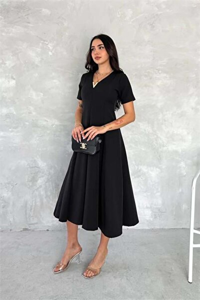 Dipmoda Dipmoda γυναικείο φόρεμα Ελαστικό με λαιμόκοψη V Midi μήκος Χωρίς φόδ...