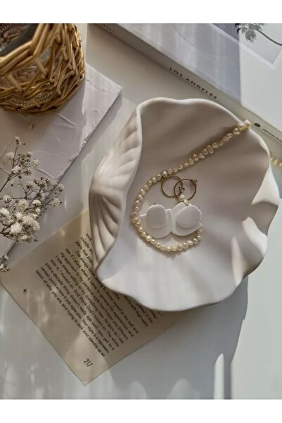 ÇAĞATÖLYE Obje Biblo Büyük Deniz Kabuğu Dekoratif Takı Anahtarlık Ürün Çekimi Organizer Sunum Tabağı