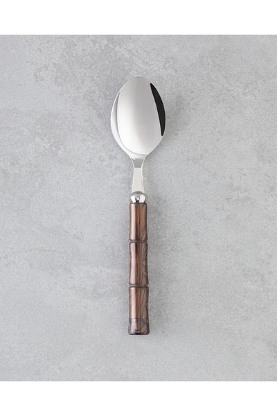 English Home Maria 18/10 Stainless Steel Fork Spoon Knife Set. 18 Pieces for 6 People Brown