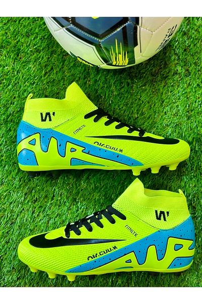 AlbiShoes Pantofi de fotbal pentru bărbați pentru adulți Marcuriel Zoum SiperFly cu șosete pentru crampă