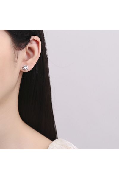 delis Cercei Argint 925, Jw821, Model Clasic, Placati Cu Rodiu