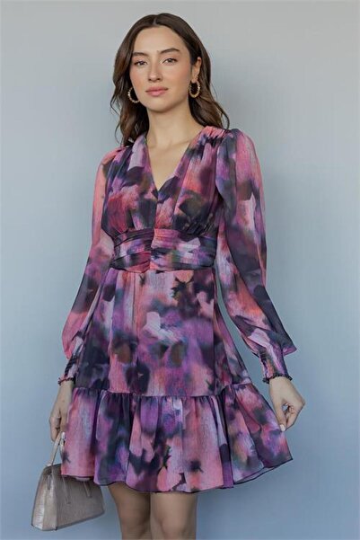 Dipmoda Dipmoda ženska mini haljina od šifona DPMY3317