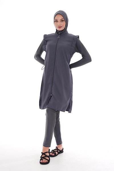 REMSA Full Covered Hijab - Spring Gray Swimsuit 2511