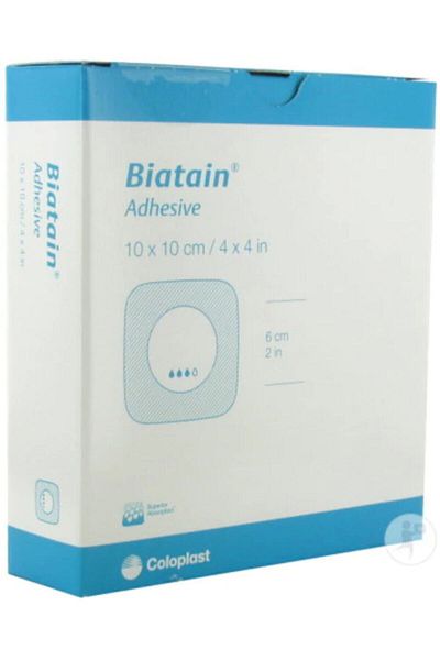 Coloplast Biatain Adhesive Foam Wound Cover 10*10334300 (10 Pieces)