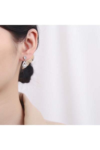 delis Cercei Argint 925, Jw843, Model Elegant, Placati Cu Rodiu
