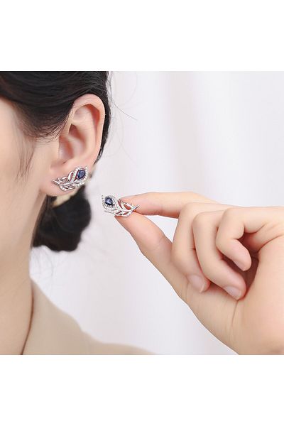 delis Cercei Ear Cuffs Argint 925, Jw683, Model Pana De Paun, Placat Cu Rodiu
