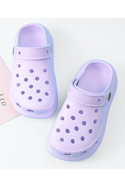 SAPS SAPS Solid Back Strap Closure Clogs - Purple