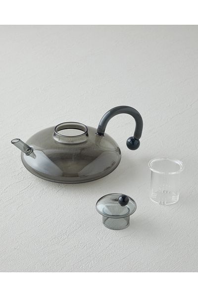 English Home Fiona Borosilicate Glass Teapot 500 ml Gray
