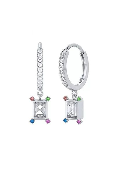 delis Cercei Argint 925, Jw949, Model Elegant, Placati Cu Rodiu