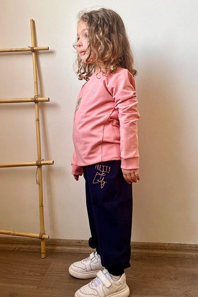 Breeze 2-6 Years Old Girl's Tracksuit Set - Cool and Printed, Dried Rose