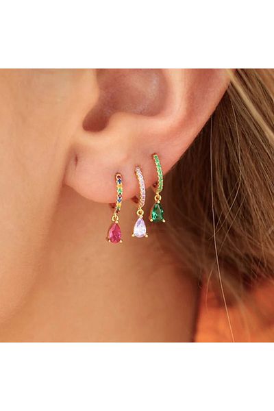 delis 925 Silver Earrings, Jw1043, Elegant Model, Gold Plated