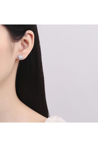 delis Cercei Argint 925, Jw700, Model Inima, Placati Cu Rodiu