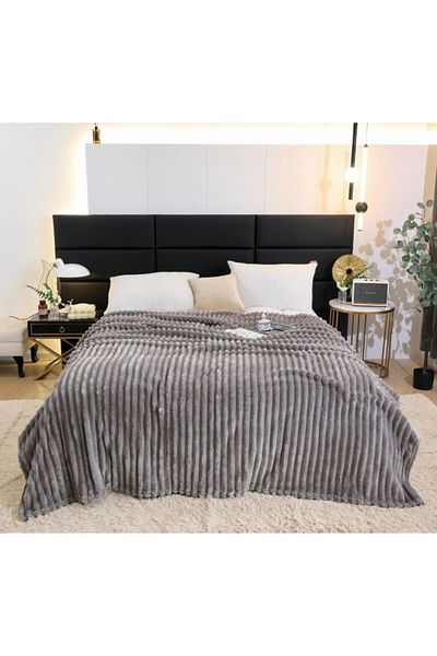 OEM Cocolino blanket, for double bed, Uni, 2 persons, 200x230cm, Grey