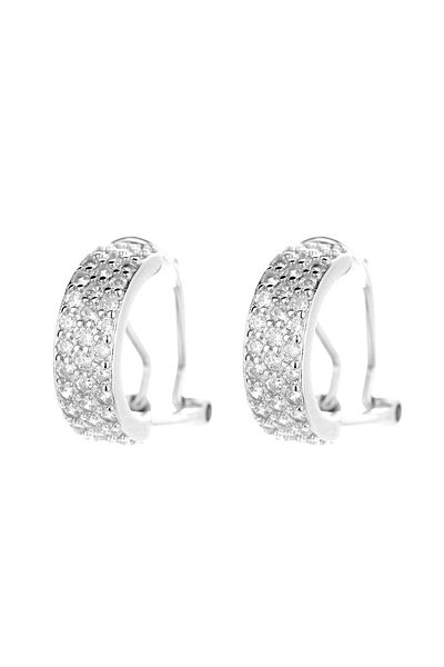 delis Cercei Argint 925, Jw801, Model Elegant, Placati Cu Rodiu