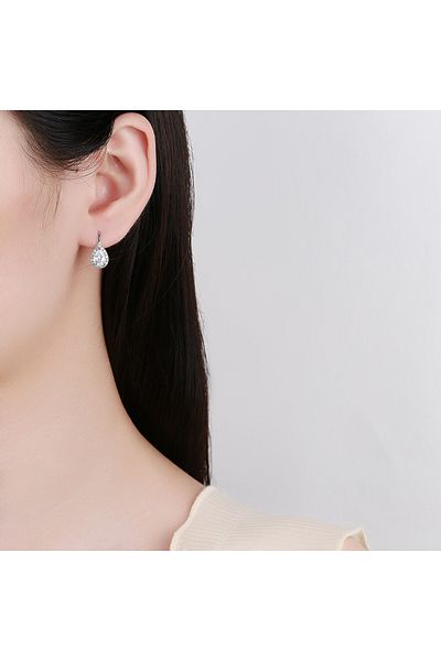 delis Cercei Argint 925, Jw716, Model Picatura, Placati Cu Rodiu