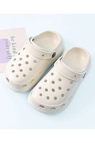 SAPS SAPS Solid Back Strap Closure Clogs - White