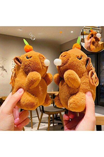 HEY GİDİ GİFT Sevimli Kapibara Peluş / İçi Yumuşak / Peluş Anahtarlık / Capybara Oyuncak / Figür Yüksek Kalite