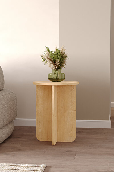 OBİ Atölye Elysia Yuvarlak Yan Sehpa Takımı İskandinav Stili Yan Sehpa - Safi...