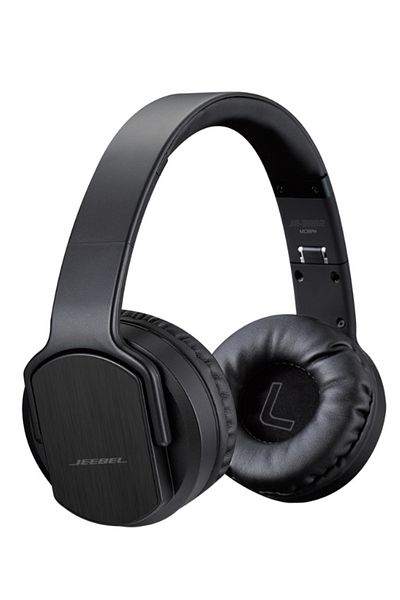 Jeebel | Wireless Bluetooth Headphone & Dual Speakers, 14H Playtime, Bass, Twist-Out Feature|Black