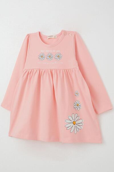 Breeze Φόρεμα για κορίτσια με μακριά μανίκια Daisy με τύπωμα 2-6 ετών, ροζ