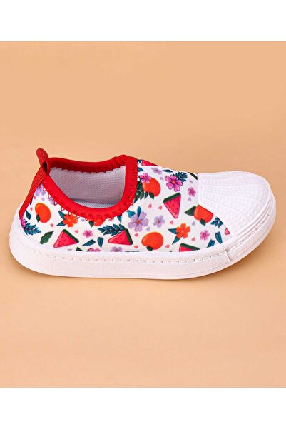 Cute Walk by Babyhug Cute Walk by Babyhug Slip On Casual Shoes with Watermelon Print - Red & White