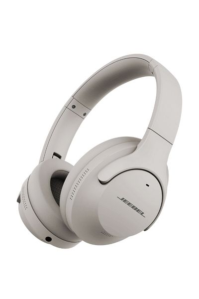 Jeebel | Wireless Over-Ear Headphones with ANC, 14H Playtime, USB-C Fast Charging |Titanium