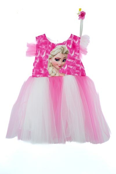Oppland Rochie costum fetiță 5-6-7-8 ani Personaj drăguț cu flori și căptușeală cu sclipici