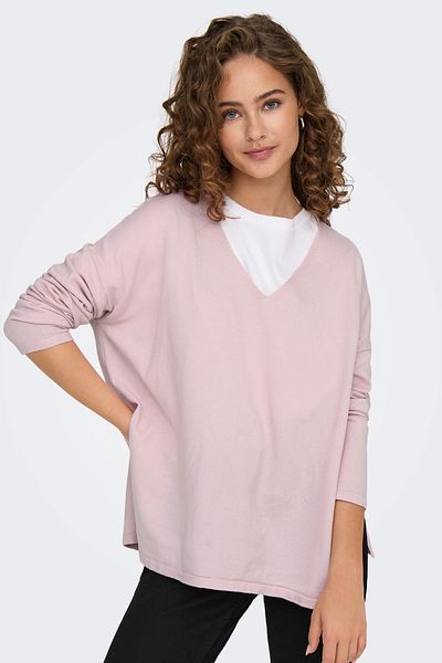 ONLY Pulover de bază oversize cu decolteu în V pentru femei - 15340735