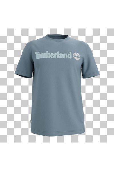 Timberland Πράσινο ανδρικό μπλουζάκι με λογότυπο XL Kennebec River Linear με γούνα