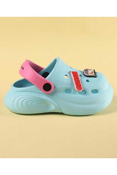 Cute Walk by Babyhug Cute Walk by Babyhug Clogs with Back Strap Closure & Vehicle Applique - Light Blue