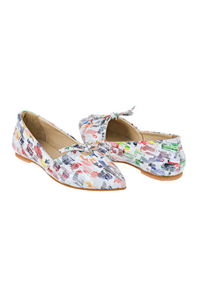 NOOSY Genuine Leather Multicolored Women's Ballerinas