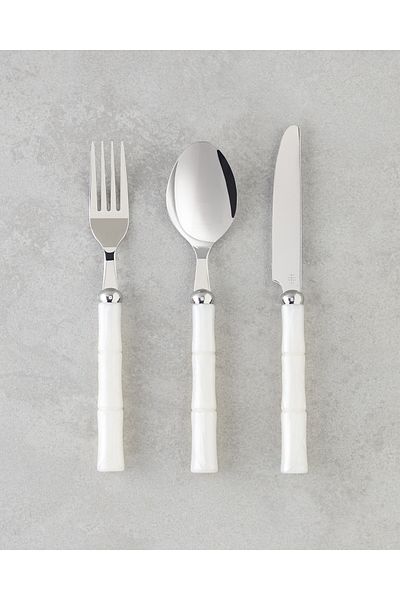English Home Maria 18/10 Stainless Steel Fork Spoon Knife Tk. 18 Pieces of Cream for 6 People