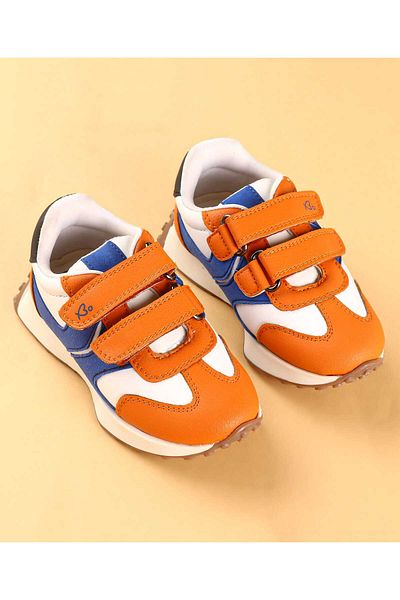 Babyoye Babyoye Sneakers with Velcro Closure - Orange & Blue