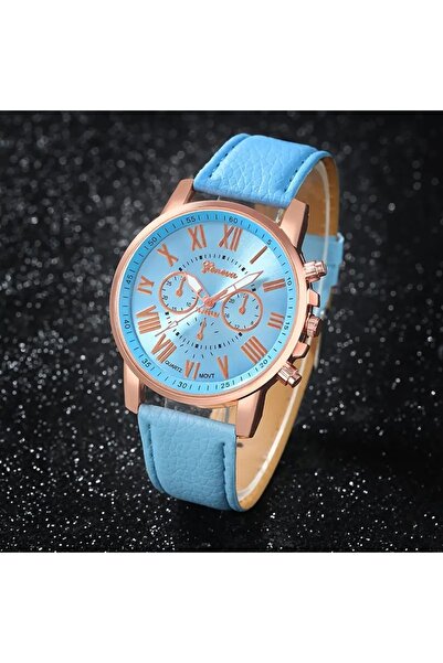 Feron accessories Unisex Wristwatch Colorful Strap Rose Gold Watch Btm2171